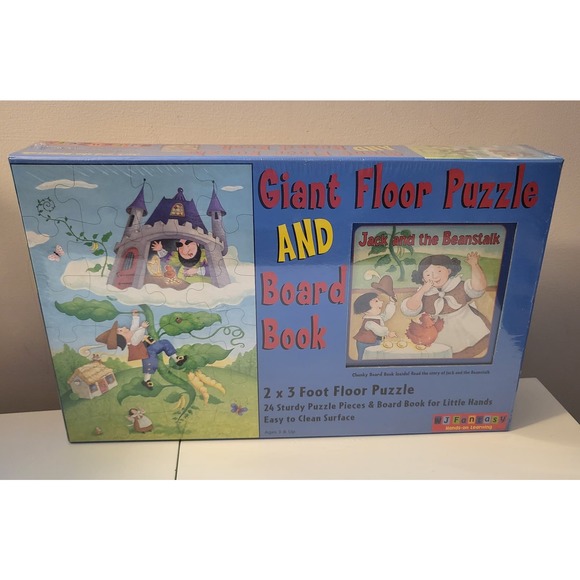 Jack & The Beanstalk Giant Floor Puzzle & Board Book (2 x 3 Foot Puzzle) - Picture 1 of 3